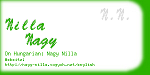 nilla nagy business card